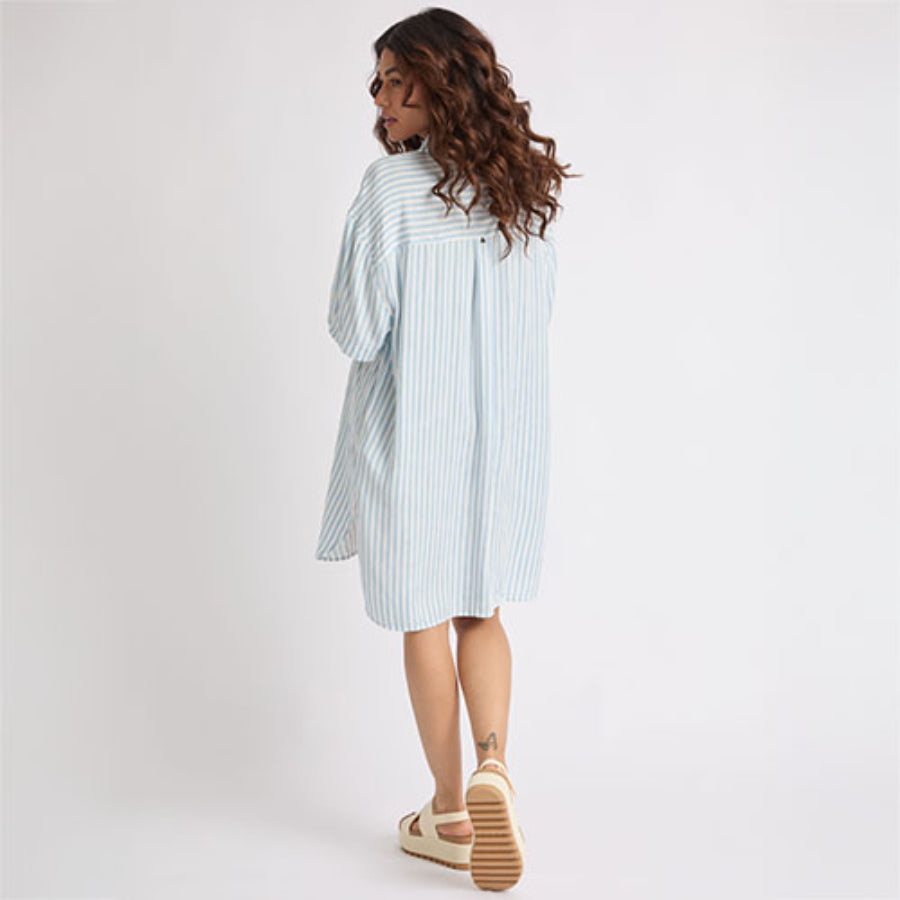 Ollie Striped Shirt Dress
