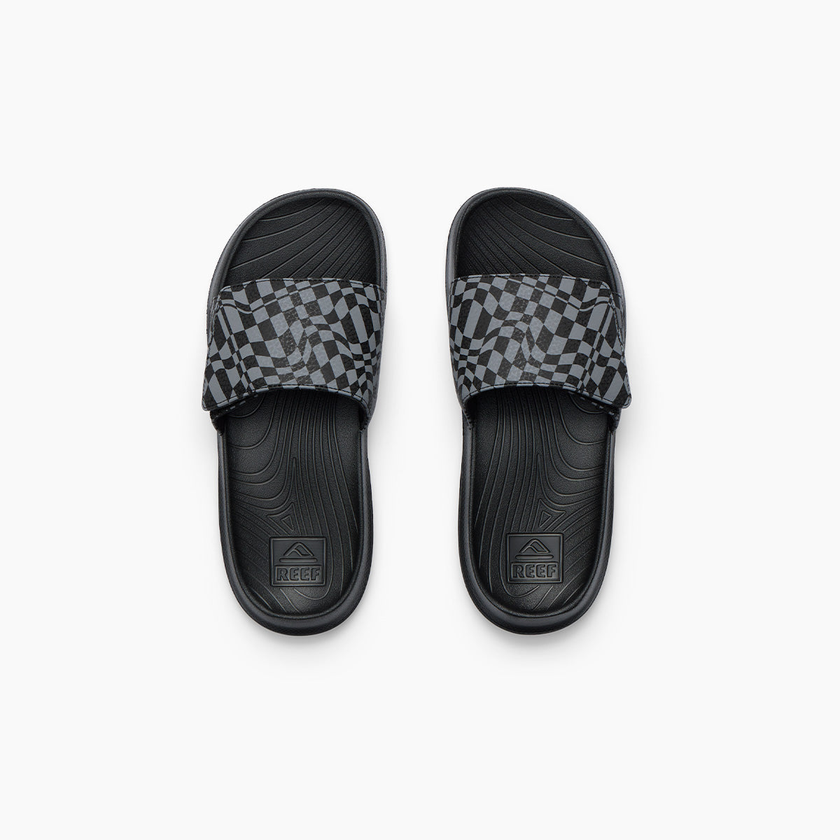 Kids Salty Slide - Black Swell Checker