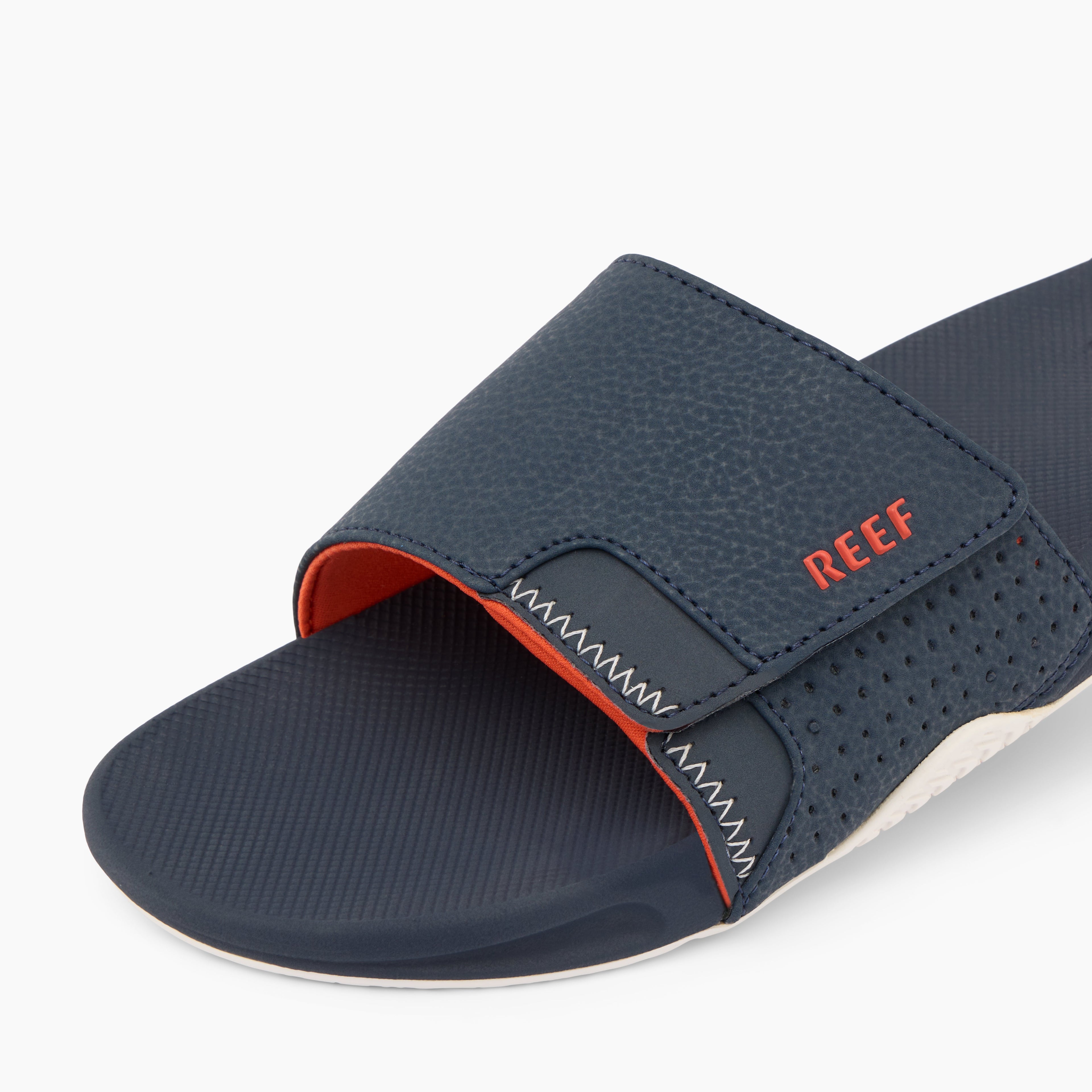 Fanning Slide - Navy/Orange/White