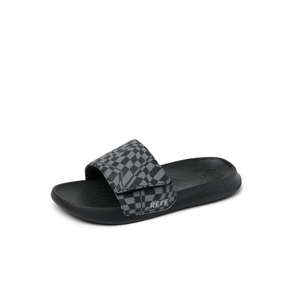 Kids Salty Slide - Black Swell Checker