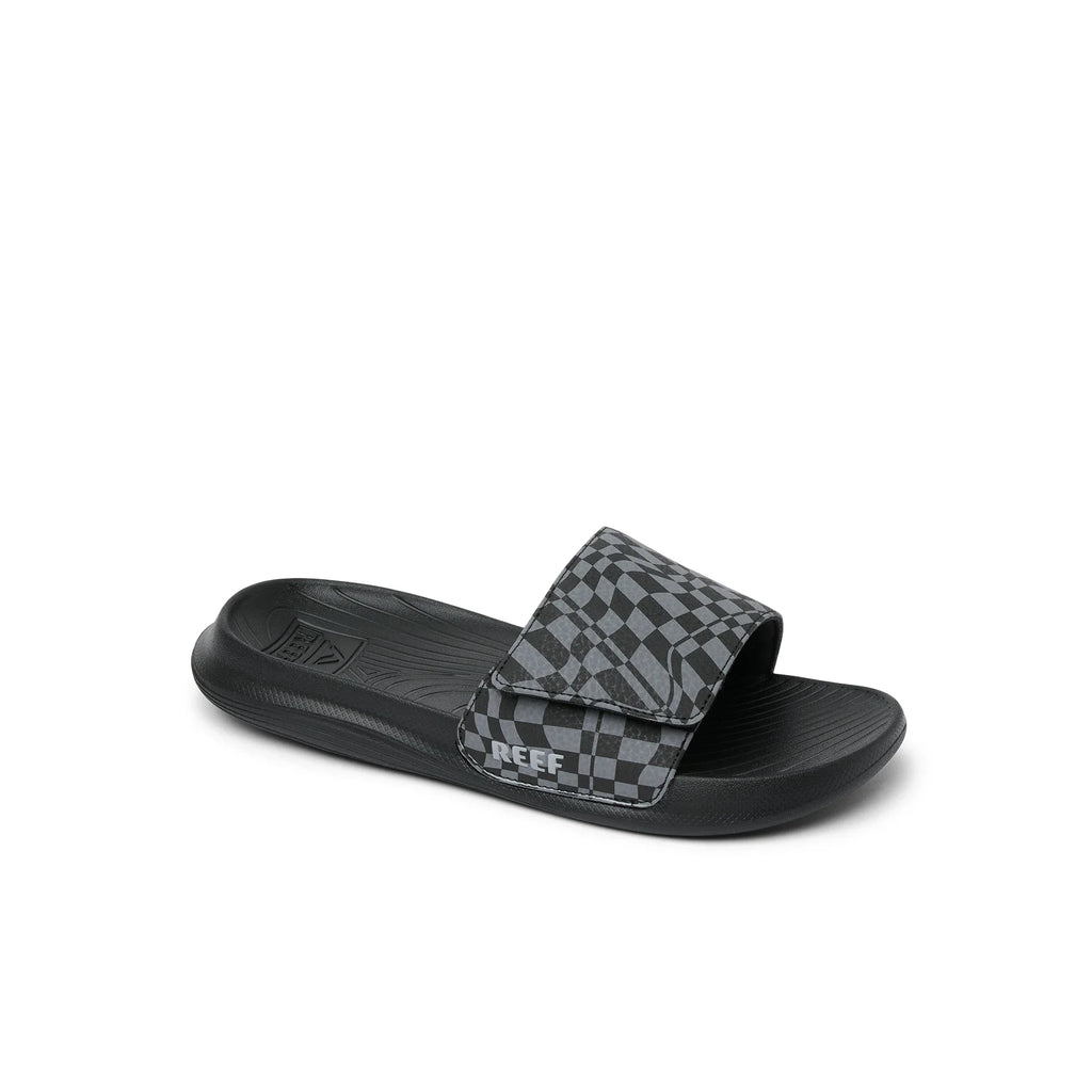 Kids Salty Slide - Black Swell Checker